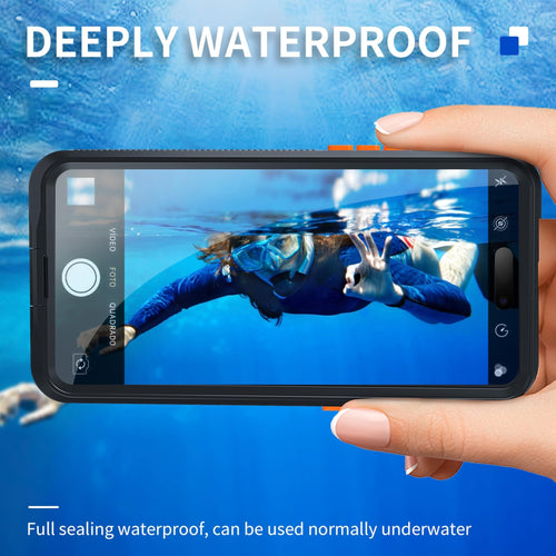 Waterproof Phone Case, Universal Underwater Pouch Dry Bag, Waterproof Self - Check Function, Beach Travel Essentials Snorkeling Case Compatible for iPhone 6.7 inch (Black, 6.7 inch) - 7DAY'S