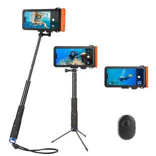 Waterproof Selfie Stick with Phone Case - Universal Waterproof Waterproof Selfie Stick with Phone Case - Universal Waterproof Case for All Phones, 50ft Underwater Control, Perfect for Snorkeling, Swimming & Travel (Waterproof Selfie Stick with Phone Case)