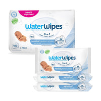 WaterWipes Sensitive+ Newborn & Baby Wipes, 3 - In - 1 Cleans, Cares, Protects, 99.9% Water, Unscented & Hypoallergenic, 720 Count (12 Packs) - 7DAY'S