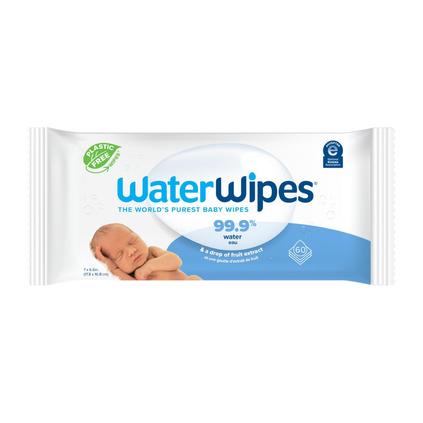 WaterWipes Sensitive+ Newborn & Baby Wipes, 3 - In - 1 Cleans, Cares, Protects, 99.9% Water, Unscented & Hypoallergenic, 720 Count (12 Packs) - 7DAY'S