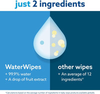 WaterWipes Sensitive+ Newborn & Baby Wipes, 3 - In - 1 Cleans, Cares, Protects, 99.9% Water, Unscented & Hypoallergenic, 720 Count (12 Packs) - 7DAY'S