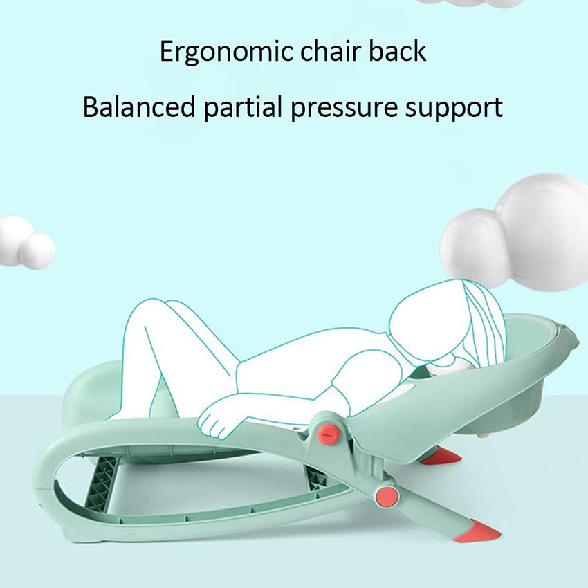WAYUTO Foldable Baby Shampoo Chair with Shampoo Basin and Head Cushion Waterproof Kids Wash Hair Chair Comfortable Toddler Shampoo Chair Bather Girls Non Slip Kids Hair Washing Bath Seat(Mint Green) - 7DAY'S