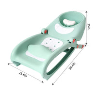 WAYUTO Foldable Baby Shampoo Chair with Shampoo Basin and Head Cushion Waterproof Kids Wash Hair Chair Comfortable Toddler Shampoo Chair Bather Girls Non Slip Kids Hair Washing Bath Seat(Mint Green) - 7DAY'S