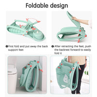 WAYUTO Foldable Baby Shampoo Chair with Shampoo Basin and Head Cushion Waterproof Kids Wash Hair Chair Comfortable Toddler Shampoo Chair Bather Girls Non Slip Kids Hair Washing Bath Seat(Mint Green) - 7DAY'S