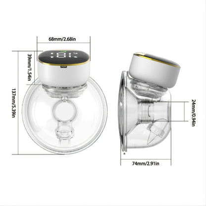 Wearable Breast Pump; Low - Noise And Painless Hands Free Electric Breast Pump With 4 Mode & 12 Levels; Painless Breastfeeding Breast Pump Can Be Worn In - Bra - 7DAY'S