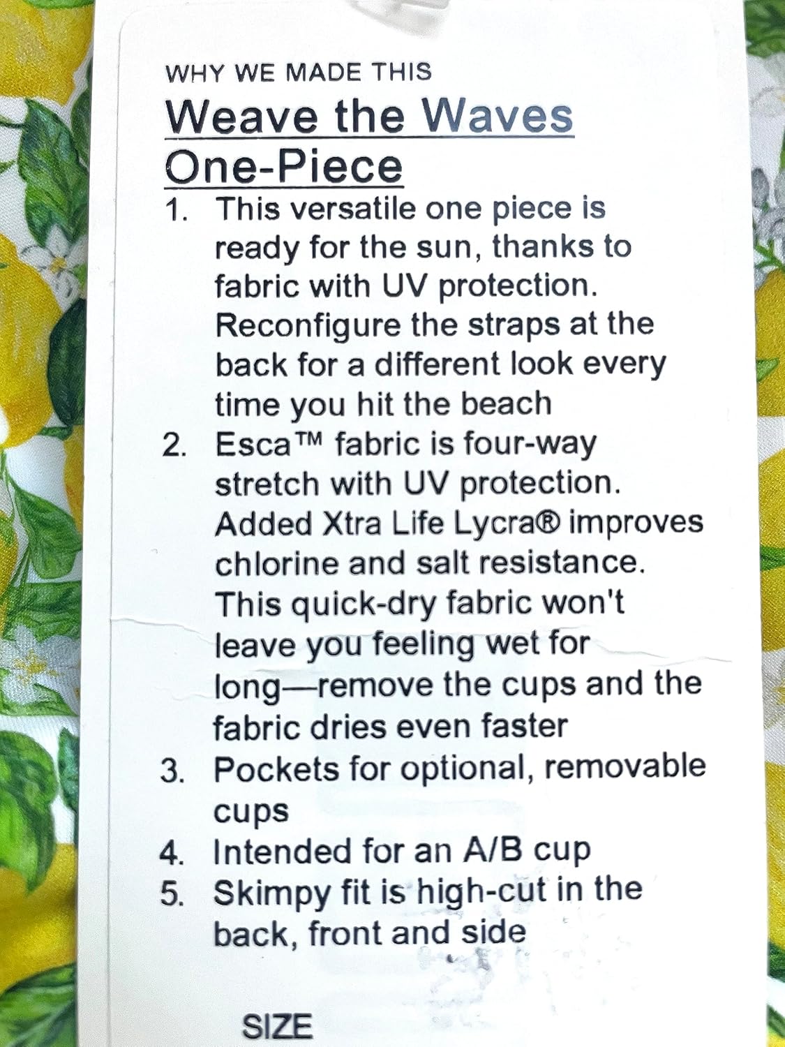 WEAVE The WAVES ONE PIECE - LVLW (6) Yellow/White - 7DAY'S
