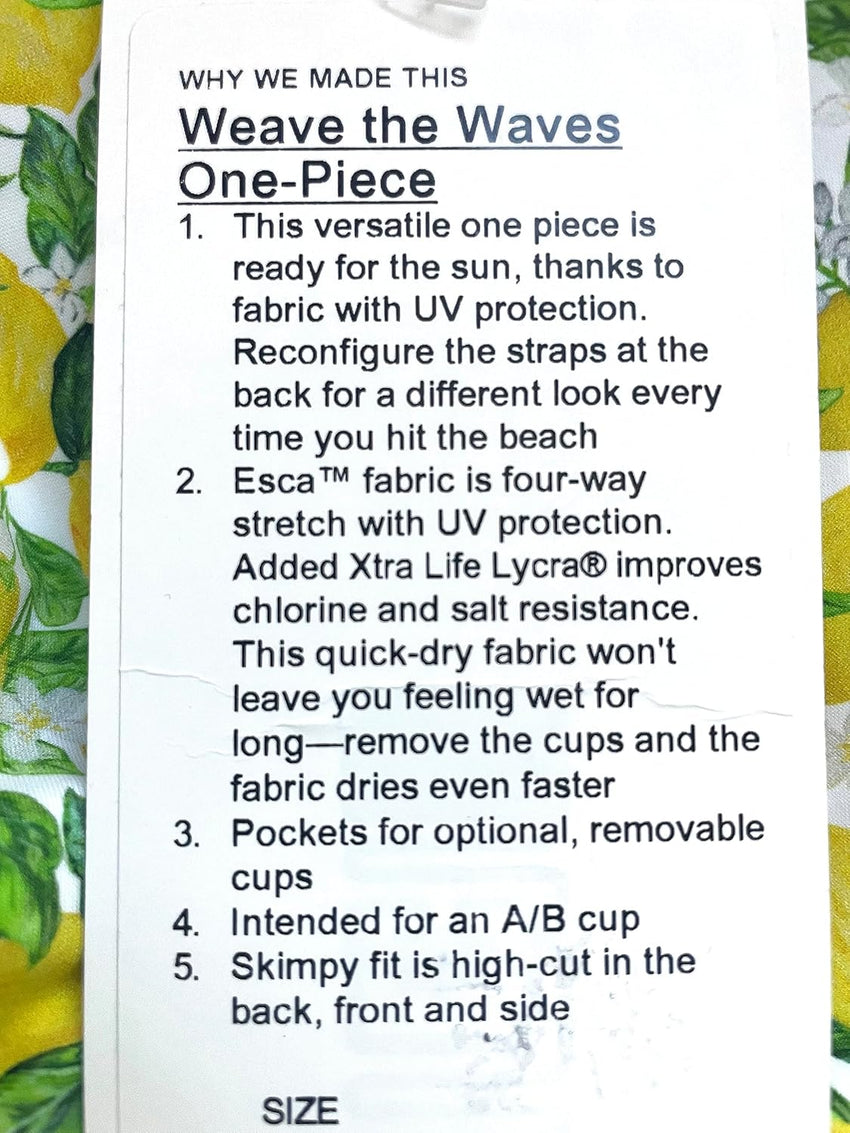 WEAVE The WAVES ONE PIECE - LVLW (6) Yellow/White - 7DAY'S