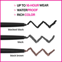 wet n wild Mega Last Breakup Proof Retractable Eyeliner - Waterproof 16 - Hour Long - Lasting Wear, Cruelty - Free & Vegan - Blackest Black - 7DAY'S