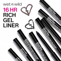 wet n wild Mega Last Breakup Proof Retractable Eyeliner - Waterproof 16 - Hour Long - Lasting Wear, Cruelty - Free & Vegan - Blackest Black - 7DAY'S