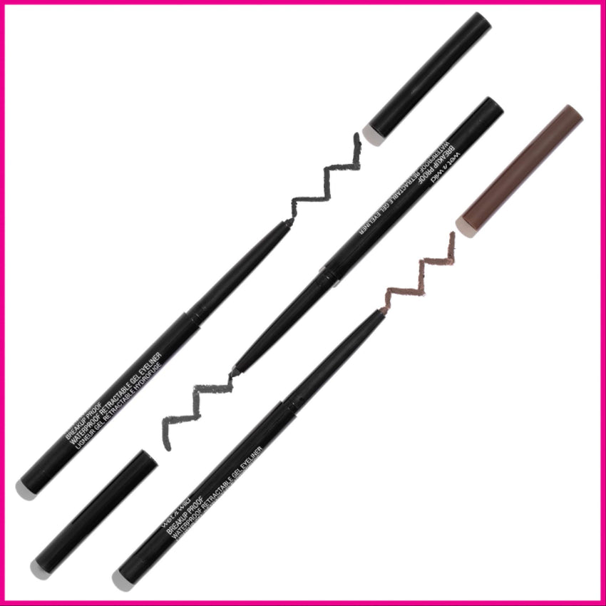 wet n wild Mega Last Breakup Proof Retractable Eyeliner - Waterproof 16 - Hour Long - Lasting Wear, Cruelty - Free & Vegan - Blackest Black - 7DAY'S
