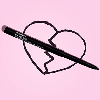 wet n wild Mega Last Breakup Proof Retractable Eyeliner - Waterproof 16 - Hour Long - Lasting Wear, Cruelty - Free & Vegan - Blackest Black - 7DAY'S
