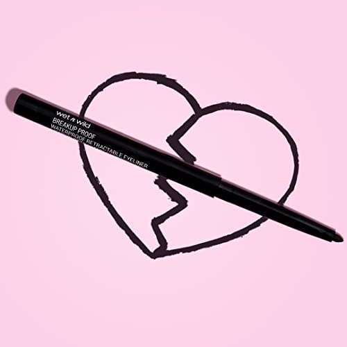 wet n wild Mega Last Breakup Proof Retractable Eyeliner - Waterproof 16 - Hour Long - Lasting Wear, Cruelty - Free & Vegan - Blackest Black - 7DAY'S
