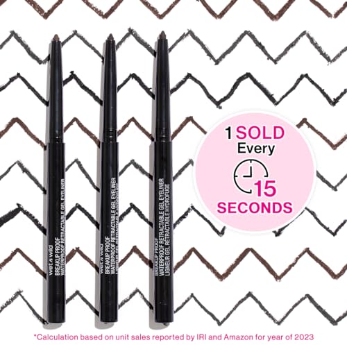 wet n wild Mega Last Breakup Proof Retractable Eyeliner - Waterproof 16 - Hour Long - Lasting Wear, Cruelty - Free & Vegan - Blackest Black - 7DAY'S