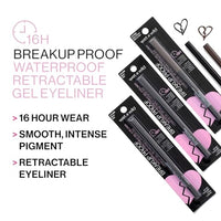 wet n wild Mega Last Breakup Proof Retractable Eyeliner - Waterproof 16 - Hour Long - Lasting Wear, Cruelty - Free & Vegan - Blackest Black - 7DAY'S