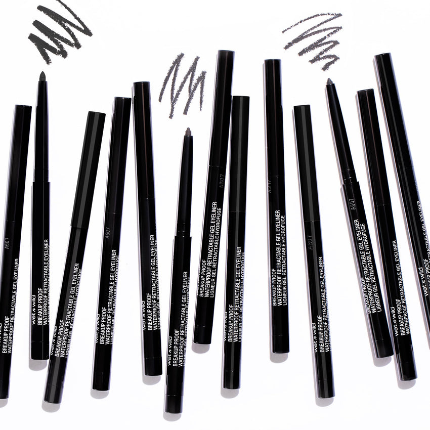 wet n wild Mega Last Breakup Proof Retractable Eyeliner - Waterproof 16 - Hour Long - Lasting Wear, Cruelty - Free & Vegan - Blackest Black - 7DAY'S