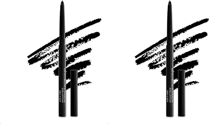 wet n wild Mega Last Breakup Proof Retractable Eyeliner - Waterproof 16 - Hour Long - Lasting Wear, Cruelty - Free & Vegan - Blackest Black - 7DAY'S