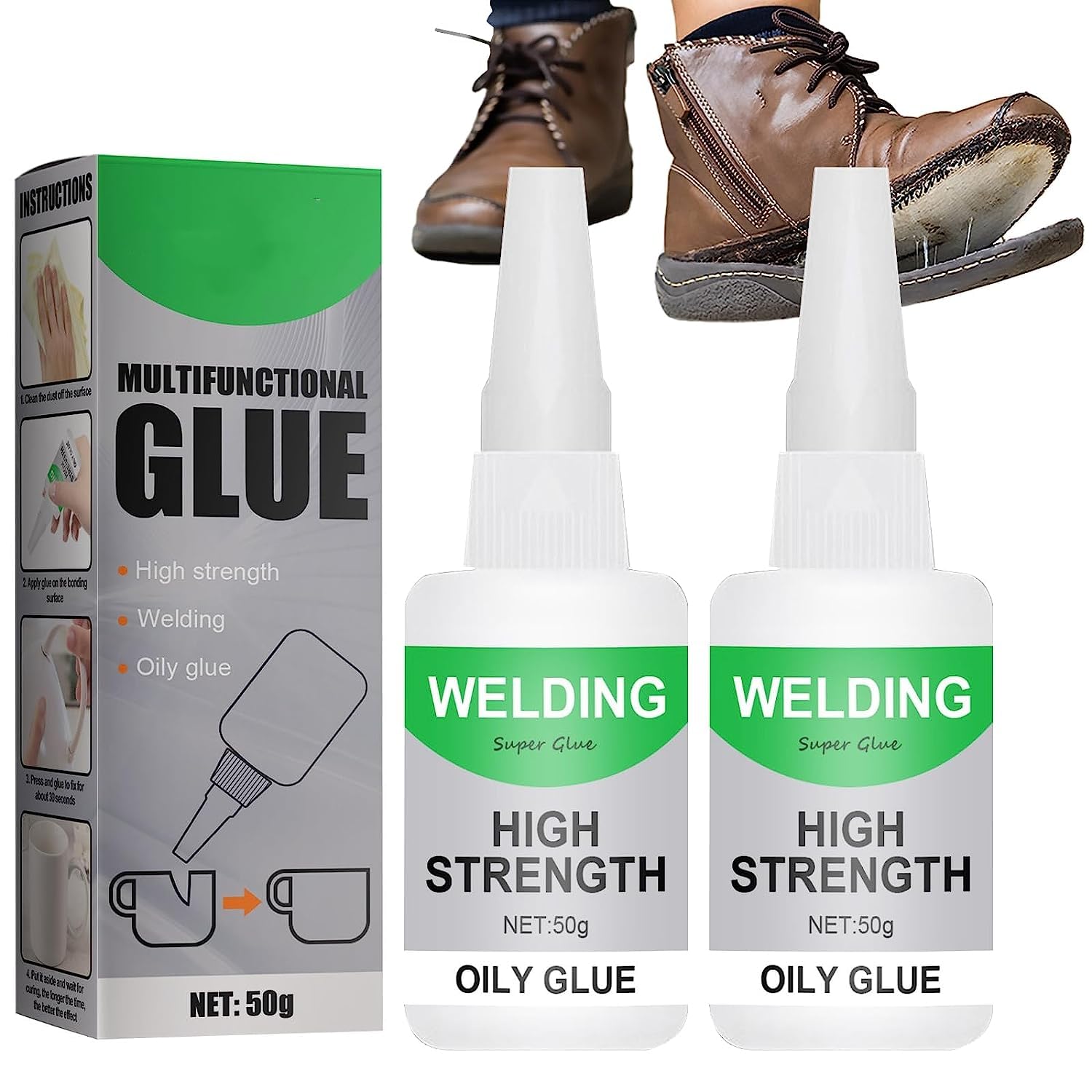 Whimsyard Glue, Oily Glue Mighty UniversalGlue, Beyond Draw Glues,Welding High - Strength OilyGlue - Super Glues,High Strength OilyGlue for Everything, Shoes, Metal, Plastic, Wood, Leather, Glass (2) - 7DAY'S
