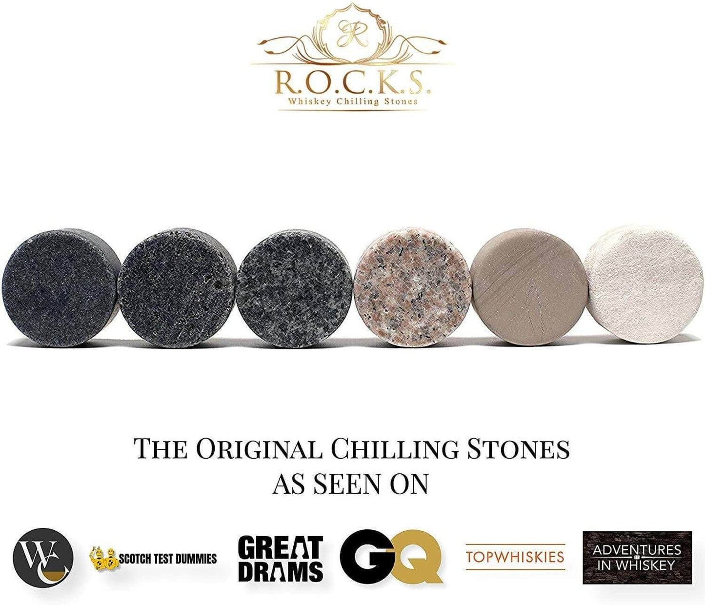 Whiskey Chilling Stones Gift Set Crystal Glasses - 7DAY'S