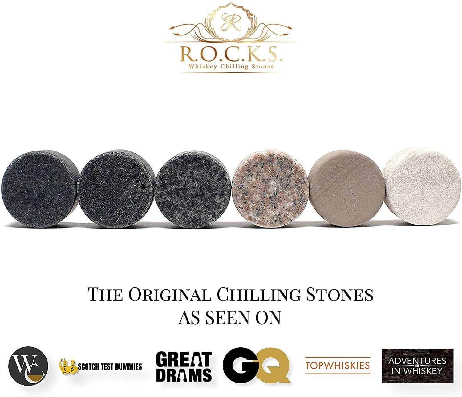 Whiskey Chilling Stones Gift Set Crystal Glasses - 7DAY'S