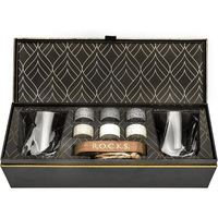 Whiskey Chilling Stones Gift Set Crystal Glasses - 7DAY'S