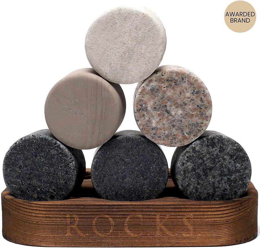 Whiskey Chilling Stones Gift Set Crystal Glasses - 7DAY'S