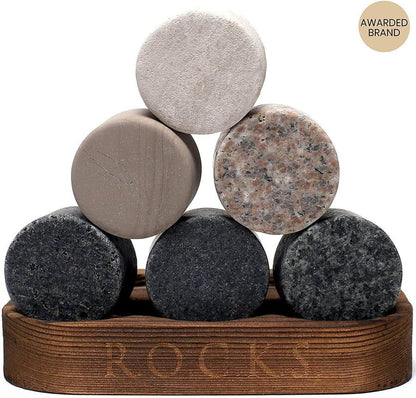 Whiskey Chilling Stones Gift Set Crystal Glasses - 7DAY'S