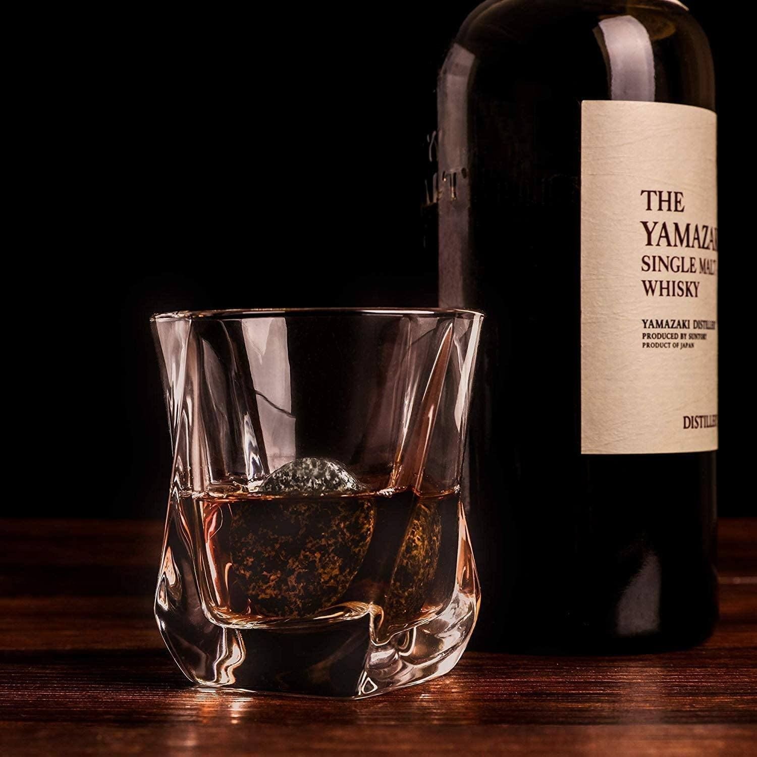 Whiskey Chilling Stones Gift Set Crystal Glasses - 7DAY'S