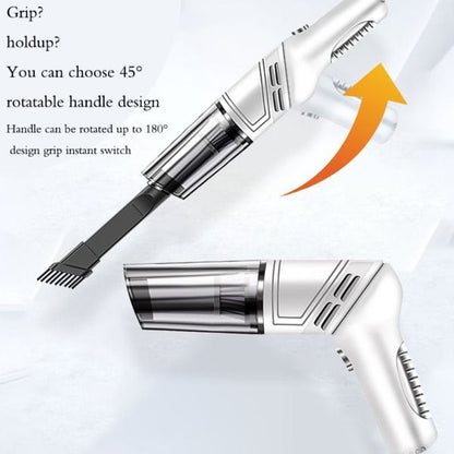 white wireless Automobile Folding Vacuum Cleaner Hand - held High - power Strong Suction Vacuum Cleaner - 7DAY'S