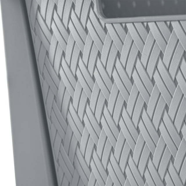 Wide 3 Drawer Cross - Weave Tower Cement - 7DAY'S
