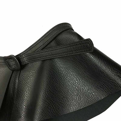 Wide Gold Belt Women Corset Metal Decorated Belts Pu Leather Ruffle Skirt Peplum Waistband Cummerbunds Female Dress Strap Girdle - 7DAY'S