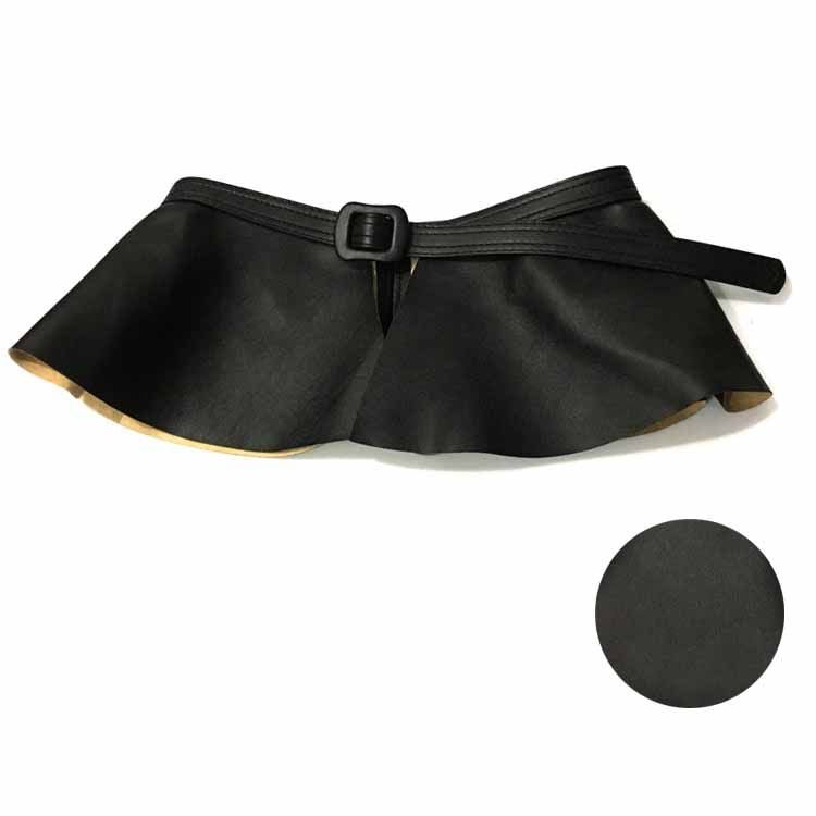 Wide Gold Belt Women Corset Metal Decorated Belts Pu Leather Ruffle Skirt Peplum Waistband Cummerbunds Female Dress Strap Girdle - 7DAY'S