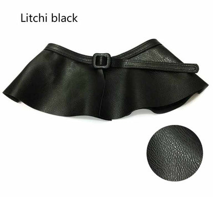Wide Gold Belt Women Corset Metal Decorated Belts Pu Leather Ruffle Skirt Peplum Waistband Cummerbunds Female Dress Strap Girdle - 7DAY'S