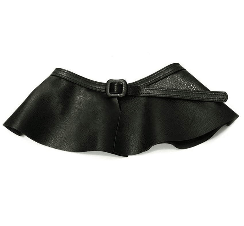 Wide Gold Belt Women Corset Metal Decorated Belts Pu Leather Ruffle Skirt Peplum Waistband Cummerbunds Female Dress Strap Girdle - 7DAY'S