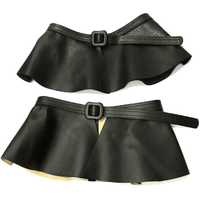 Wide Gold Belt Women Corset Metal Decorated Belts Pu Leather Ruffle Skirt Peplum Waistband Cummerbunds Female Dress Strap Girdle - 7DAY'S