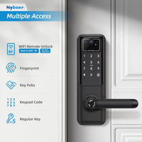 WiFi Camera Video Smart Door Lock with Fingerprint, Nyboer Keyless Entry, Electronic Digital Keypad with Handle - 7DAY'S