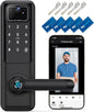 WiFi Camera Video Smart Door Lock with Fingerprint, Nyboer Keyless Entry, Electronic Digital Keypad with Handle - 7DAY'S