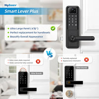 WiFi Camera Video Smart Door Lock with Fingerprint, Nyboer Keyless Entry, Electronic Digital Keypad with Handle - 7DAY'S
