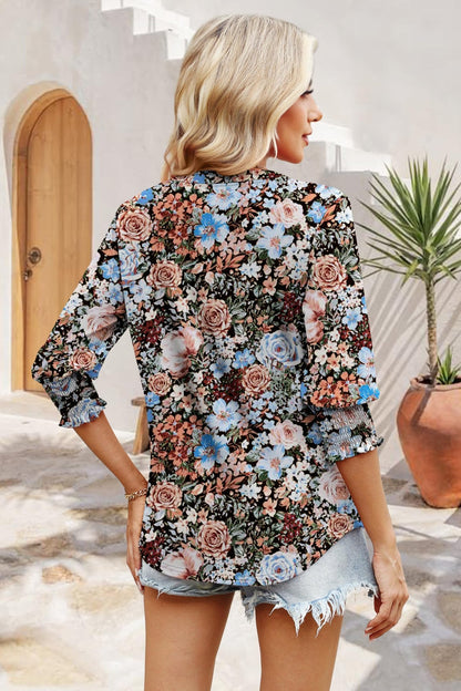 WIHOLL Blouses for Women Dressy Casual 3/4 Length Sleeve Womens Tops Trendy Summer Spring Shirts S - 3XL - 7DAY'S