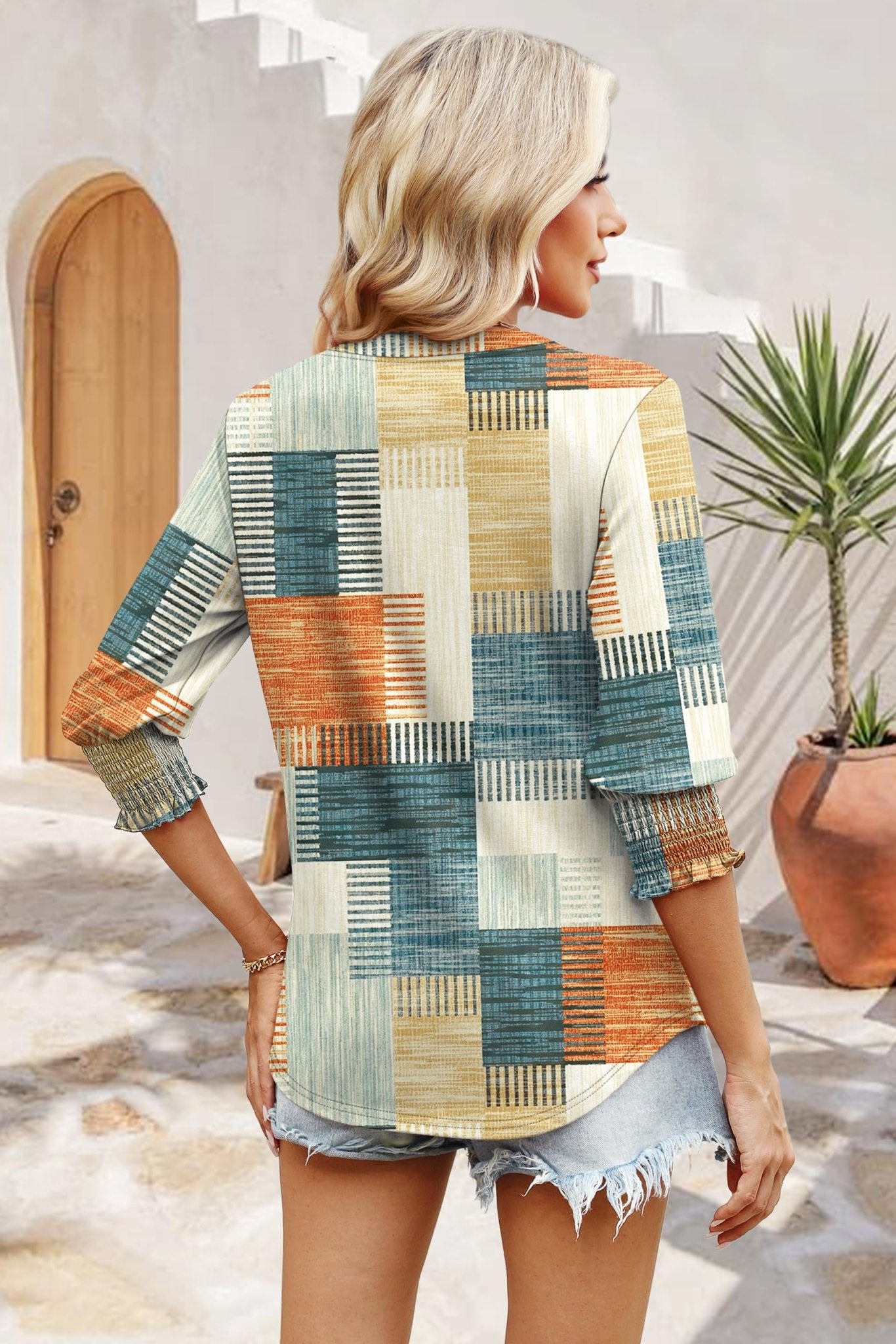 WIHOLL Blouses for Women Dressy Casual 3/4 Length Sleeve Womens Tops Trendy Summer Spring Shirts S - 3XL - 7DAY'S