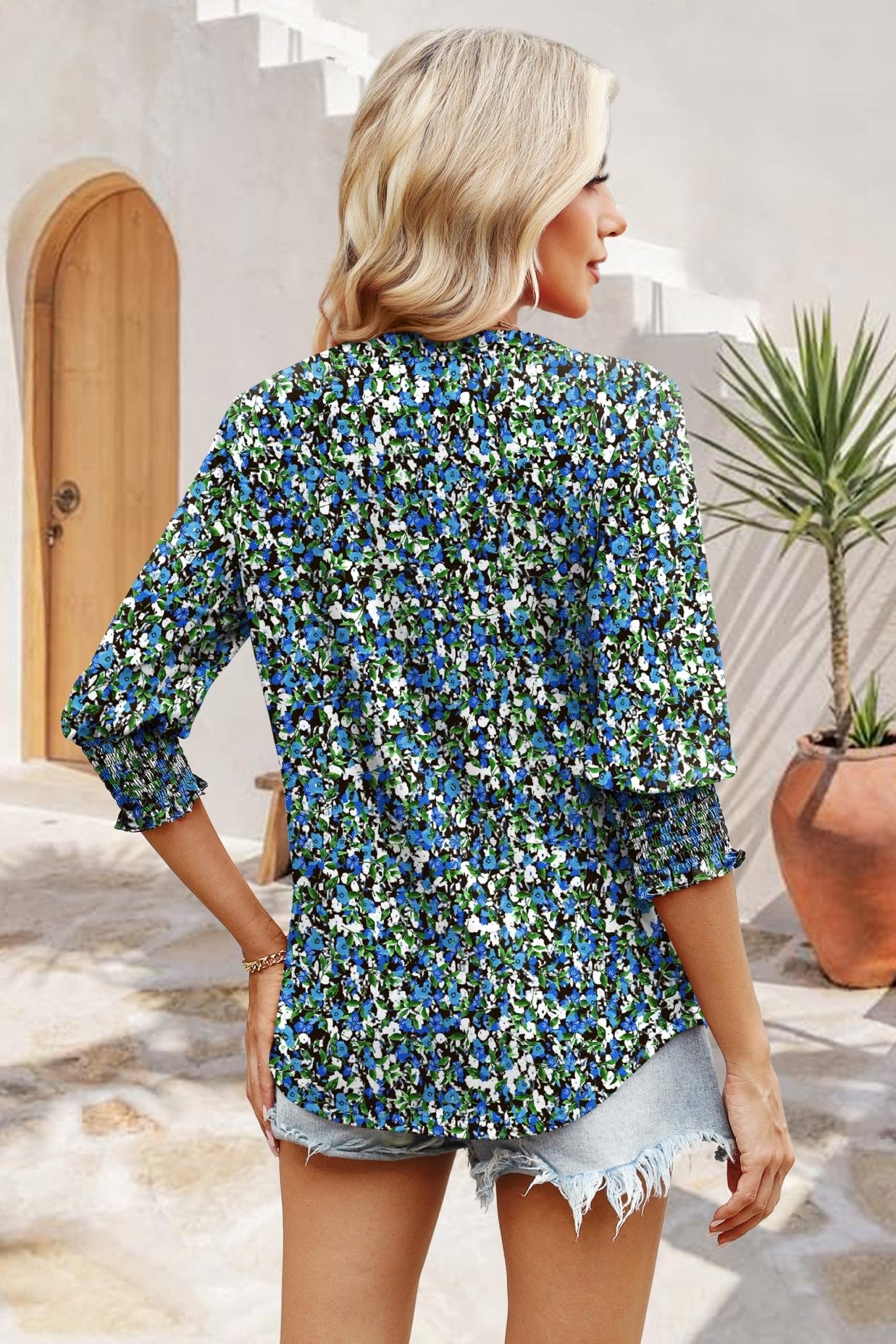 WIHOLL Blouses for Women Dressy Casual 3/4 Length Sleeve Womens Tops Trendy Summer Spring Shirts S - 3XL - 7DAY'S