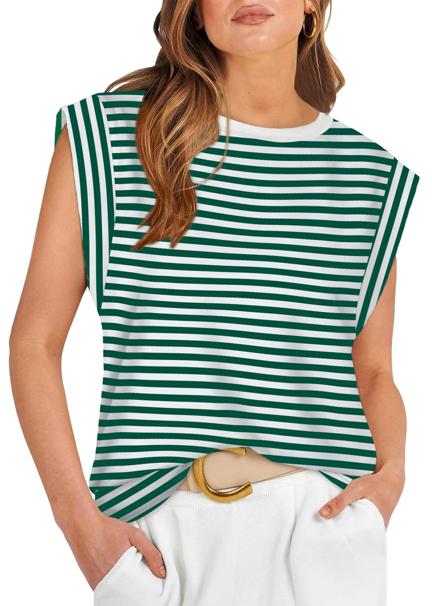 WIHOLL Cap Sleeve Tops for Women Summer Top Basic Tee Shirts Casual Tank Loose Fit 2025 Fashion - 7DAY'S