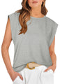 WIHOLL Cap Sleeve Tops for Women Summer Top Basic Tee Shirts Casual Tank Loose Fit 2025 Fashion - 7DAY'S