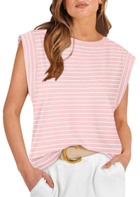 WIHOLL Cap Sleeve Tops for Women Summer Top Basic Tee Shirts Casual Tank Loose Fit 2025 Fashion - 7DAY'S