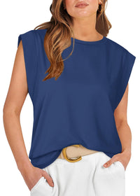 WIHOLL Cap Sleeve Tops for Women Summer Top Basic Tee Shirts Casual Tank Loose Fit 2025 Fashion - 7DAY'S
