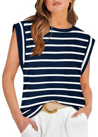 WIHOLL Cap Sleeve Tops for Women Summer Top Basic Tee Shirts Casual Tank Loose Fit 2025 Fashion - 7DAY'S