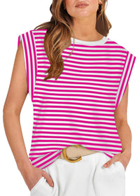 WIHOLL Cap Sleeve Tops for Women Summer Top Basic Tee Shirts Casual Tank Loose Fit 2025 Fashion - 7DAY'S