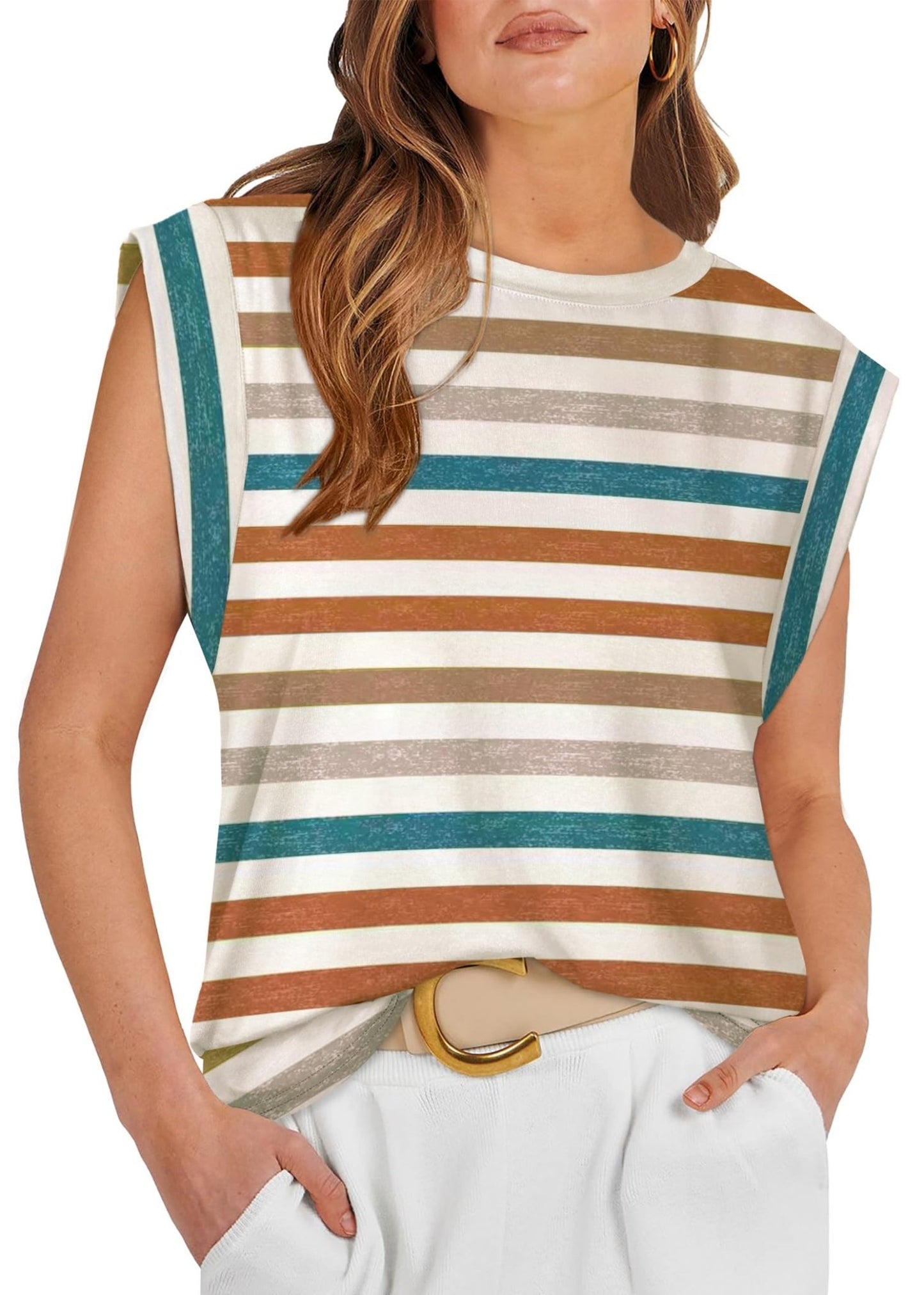 WIHOLL Cap Sleeve Tops for Women Summer Top Basic Tee Shirts Casual Tank Loose Fit 2025 Fashion - 7DAY'S
