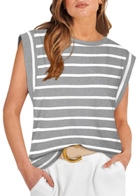 WIHOLL Cap Sleeve Tops for Women Summer Top Basic Tee Shirts Casual Tank Loose Fit 2025 Fashion - 7DAY'S