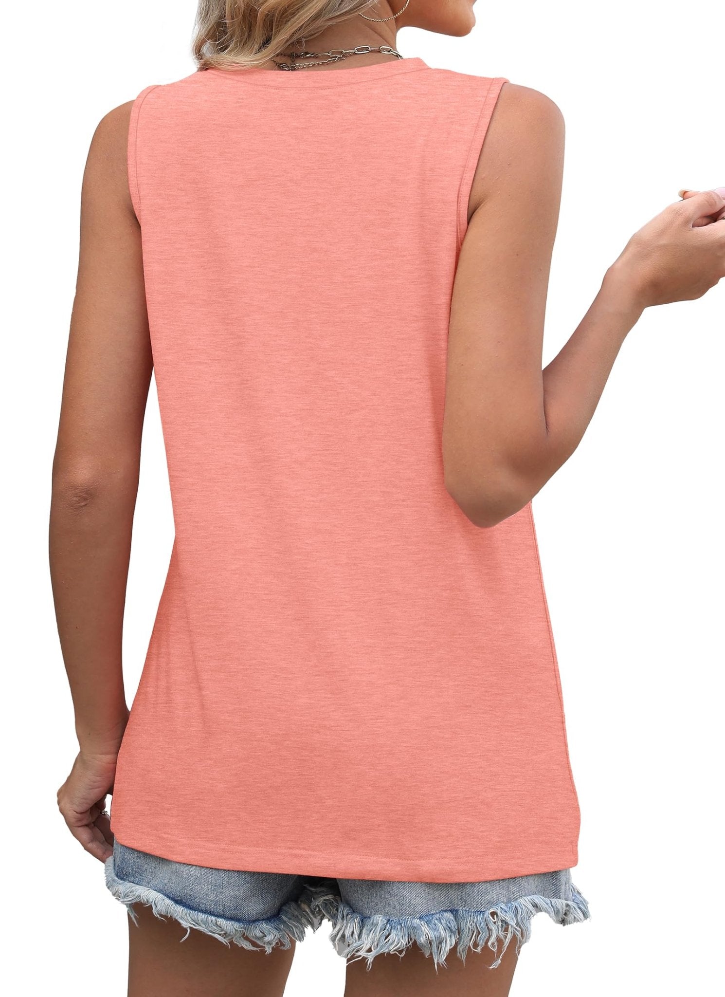 WIHOLL Summer Tank Tops for Women Loose Fit Crew Neck Casual Sleeveless Tops 2025 Trendy - 7DAY'S