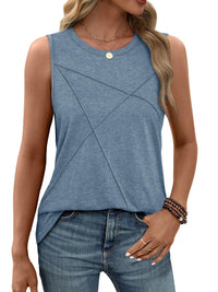 WIHOLL Summer Tank Tops for Women Loose Fit Crew Neck Casual Sleeveless Tops 2025 Trendy - 7DAY'S